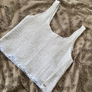 Baby Blue Ribbed Crop Top